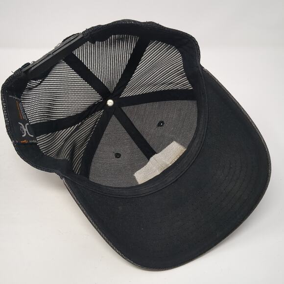 Punchy Snapback Trucker Hat Black One Size Adjustable Mesh Back Get Your Hooey - Picture 5 of 7